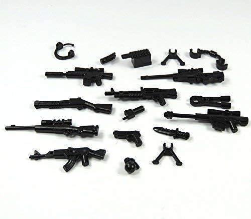 BrickGun Custom Swat Police Weapons Set Sniper 18 Pieces for Lego Figures