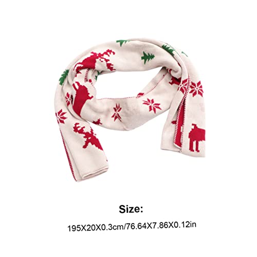 1pc Adorable Knitted Couples Scarf Warm Neckerchief for Fashionable Shawl for Women and Men Christmas2