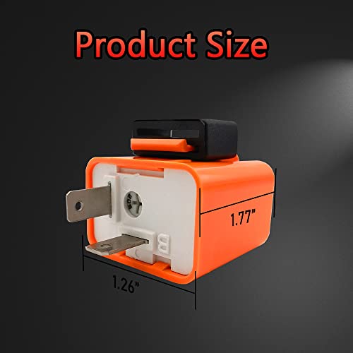 4 Pcs 12V 2 Pin Flasher Relay, 12V 2 Pin Electronic Turn Signal Flasher Relay Led Flasher Relay Speed Adjustable Fix, 2-Pin Electronic Turn Signal Flasher Relay Fit For Cars, Motocycles, Trucks #TOP1