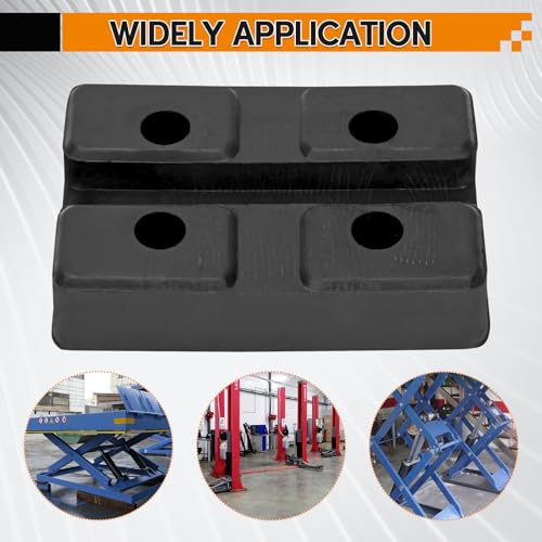 petour 4pcs Car Heavy Duty Rubber Arm Pads,Hoist Pads Car Lift Pads Accessories,Square Lift Universal Tray Rubber Arm Pads Car Hoist Lift Pads for Auto Truck Hoist by petour - Used condition - Image 6