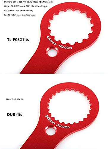 Bicycle Multifunctional BB Wrench, Bicycle Bottom Bracket Wrench Spanner, Mountain Bike Road Bicycle Install Remove Crank Repair Tool Bottom Bracket Removal Tool for TL-FC32, DUB, TL-FC25, TL-FC24