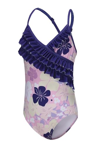 Image of Moon Tree Girls One Piece Swimsuits Ruffle Swimwear Beach Bathing Suit 2-14 Years