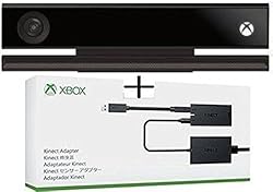 Microsoft Xbox One Kinect Sensor + Adapter for XBOX One S & Windows Motion Controller (Black, For Xbox One)