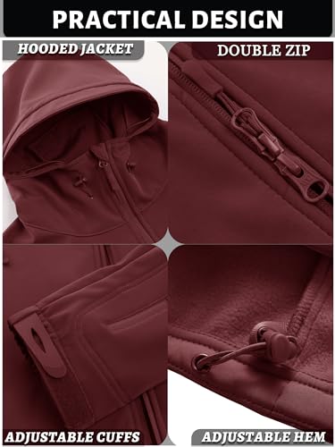 Image of TACVASEN Men's Special Ops Military Tactical Soft Shell Jacket Coat | Waterproof,windproof | Multi-pockets,adjustable hood | Ideal for rain,hiking,snow,ski