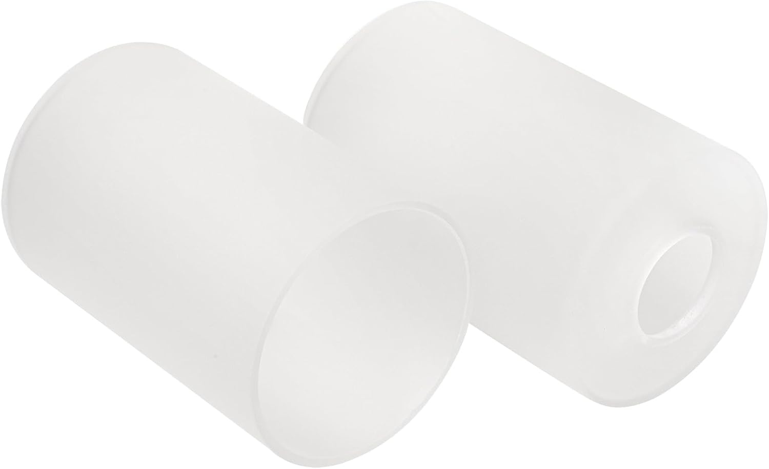 3 Pack Clear Frosted Glass Replacement Globe & Shade for Light Fixtures, 6" Tall, Soft Light Cylinder Glass Lamp Cover for Chandelier Pendant Wall Sconces, 1-5/8 inch Fitter