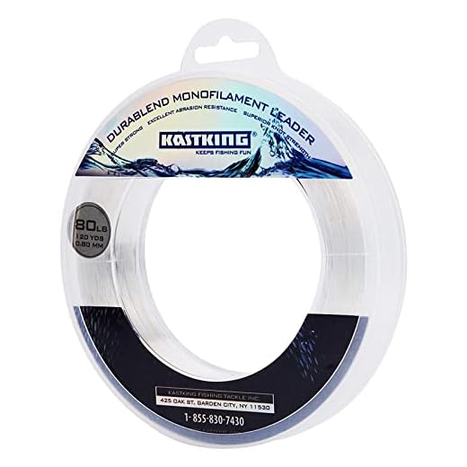 KastKing DuraBlend Monofilament Leader Line - Premium Saltwater Mono Leader Materials - Big Game Spool Size 120Yds/110M