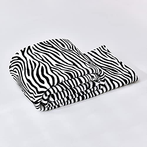 Vessia Oversized Flannel Fleece Velvet Blanket Throw Size(50X70 Inch) - Zebra Pattern Lightweight Fuzzy Decor Blanket - Soft Animal Print Blanket For Couch And Sofa #TOP7