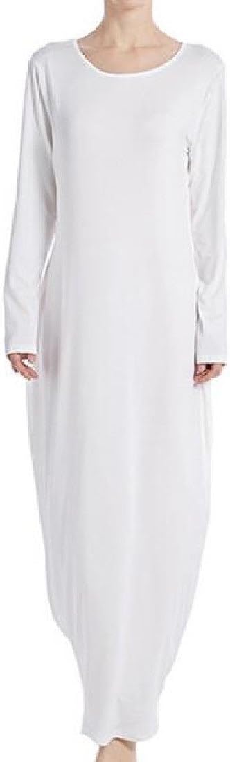 SportsX Womens Arab Muslim Abaya Long Sleeve Pullover Dress White XL