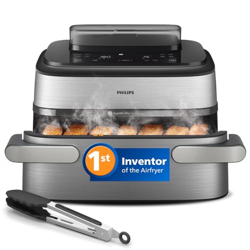 Philips AirFryer 5000 Series Flex 9.5L Megabasket with Steam or Dual 3L+6L