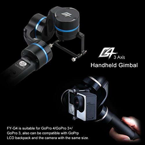 Feiyu Tech G4 Ultra Estabilizador de Mano Gimbal Cardán 3-Ejes para Cámara Gopro 4, 3+, 3