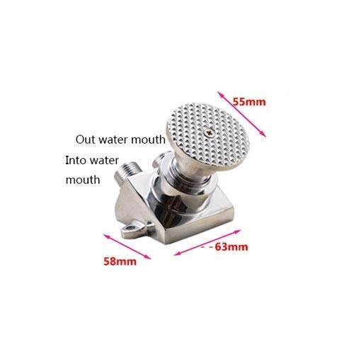 Grifo Grifos Empresa alimentaria Médico Escalones Grifo Todo Bronce Pedal Interruptor Válvula Lavabo de Verduras Individual Frío Laboratorio (Tamaño: C) Necesario