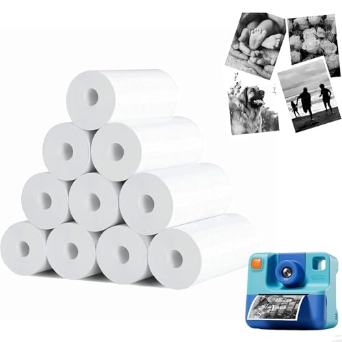 Double Dragon, 10 Rolls 57x25mm Premium Thermal Paper, BPA-Free, 10-Year Image Life, for Kids’ Instant Cameras, Credit Card Machine, PDQ Receipt Printer, Portable Mini Thermal Printers, No Ink Needed
