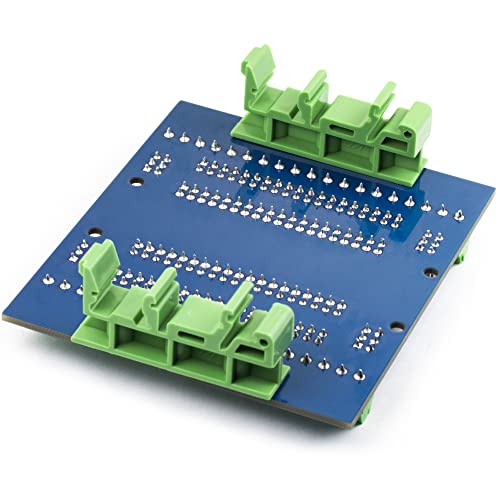 Image of for ESP32 Super Breakout Board DIN Rail Mount 3.81mm / 0.15 inch Terminal GPIO Expansion Board 3 Types Output for ESP32 Module ESP-WROOM-32 ESP32-DevKitC Blue