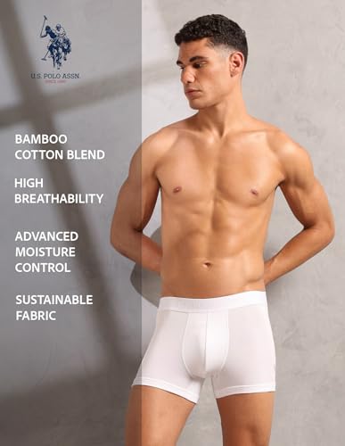 Image of U.S. Polo ASSN. Men's PT006 Bamboo Comfort Trunks for All-Day Freshness - Pack of 1