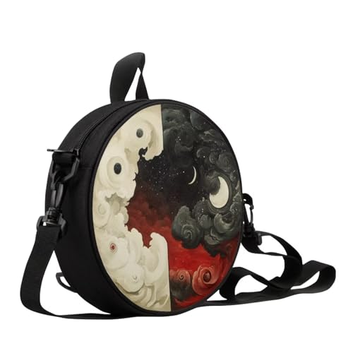Image of Women Novelty Round Clock Shape Zippered Clock Purses for Women Tote Handbag Shoulder Bag, Gift for Mom Girlfriend