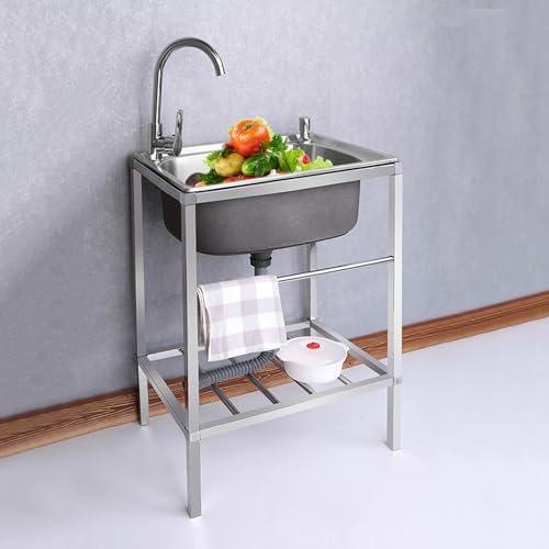 Évier de cuisine de restaurant commercial résistant pour éliminer le désordre
