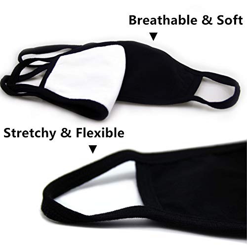 YOROZUCERY Mouth Mask Unisex Anti Dust Kawaii Muffle Mask Half Face Mask Reusable Cotton for Men Women 2Pcs