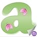 "a" Green Pink Ladybug Alphabet Letter Name Wall Sticker. Decal Letters for Children's, Nursery & Baby's Room Decor, Baby Name Wall Letters, Girls Bedroom Wall Letter Decorations, Child's Names. Ladybugs, Lady Bug Kids Mural Walls Decals, Baby Shower