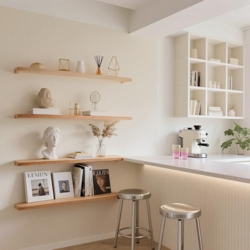 Image of Yancorp 16 inchx120 inch Matte Beige Contact Papaer Peel and Stick Wallpaper Vinyl Wrap Countertop Wallpapers Waterproof for Cabinets Drawers Bedroom Kitchen Self-Adhesive Wallpaper
