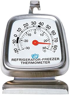 REFRIGERATOR THERMOMETER- DUAL, Stainless Steel, 20/80-1 each