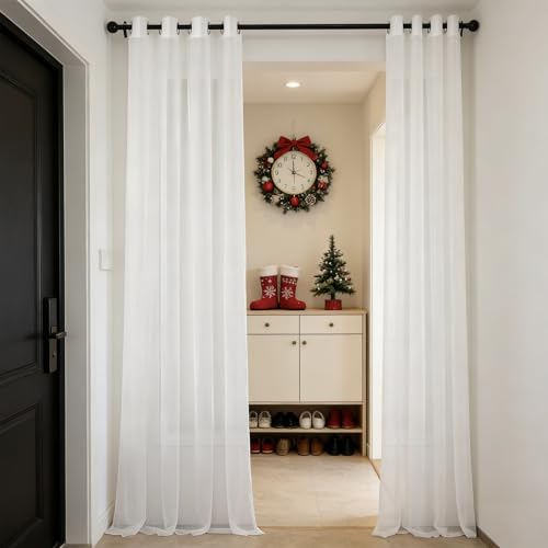 Cortinas finas para ventanas pequeñas que dejan pasar la luz natural 2