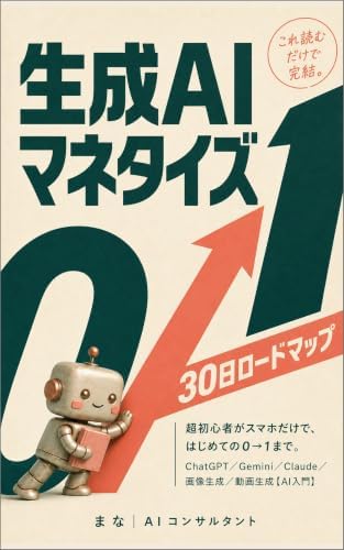 これ読むだけで完結。生成AIマネタイズ30日ロードマップ: 超初心者がスマホだけで、はじめての0→1まで。ChatGPT／Gemini／Claude／画像生成／動画生成【AI入門】