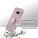 KuDiNi for Samsung Galaxy S7 Edge Case, Galaxy S7 Edge Phone Case for Women Glitter Crystal Soft Clear TPU Luxury Bling Cute Protective Cover with Kickstand Strap for S7 Edge Case (Glitter Rose)