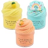 3 Pack Cloud Slime Kit Super Soft Non-Sticky Sludge Cloud Slime Putty Toys Birthday for Kids Stress...