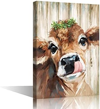 Elephant in The Bathtub Oil Paintings On Canvas Wall Art Grey Wildlife Art Print Artwork for Living Room Kitchen Corridor Bedroom Office Decor Framed Ready to Hang 8x12inch (20x30cm)