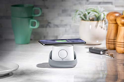 Ventev Wireless Charger Watchdock Duo | Qi 10W Fast Charger | Works With Apple, Samsung With Wireless Capability | Dual Charging Docks For Iphone And Apple Watch | Light Gray | Wrlswatchvnv #TOP7