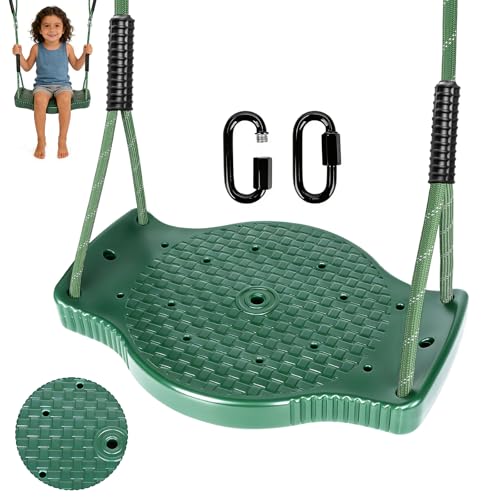 Image of Tree Swing Plastic Swing Set Heavy Duty Replacement, Swing Accessories for Indoor Outdoor Green