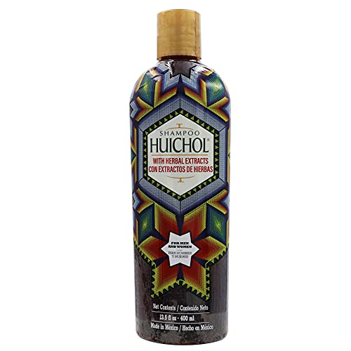 Shampoo del Indio Huichol, Cleansing and Strengthening Shampoo, Organic Ingredients, 14 FL Oz, Bottle.