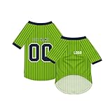 BOSSETY Personalisiert Haustiere Fußball Trikot - Maßgeschneiderte Hundefußball mit Name/Nummer/Logo Sommer Streifen T-Shirts Personalisierte Sportuniformen für Kleine Mittlere Bis Große Hunde