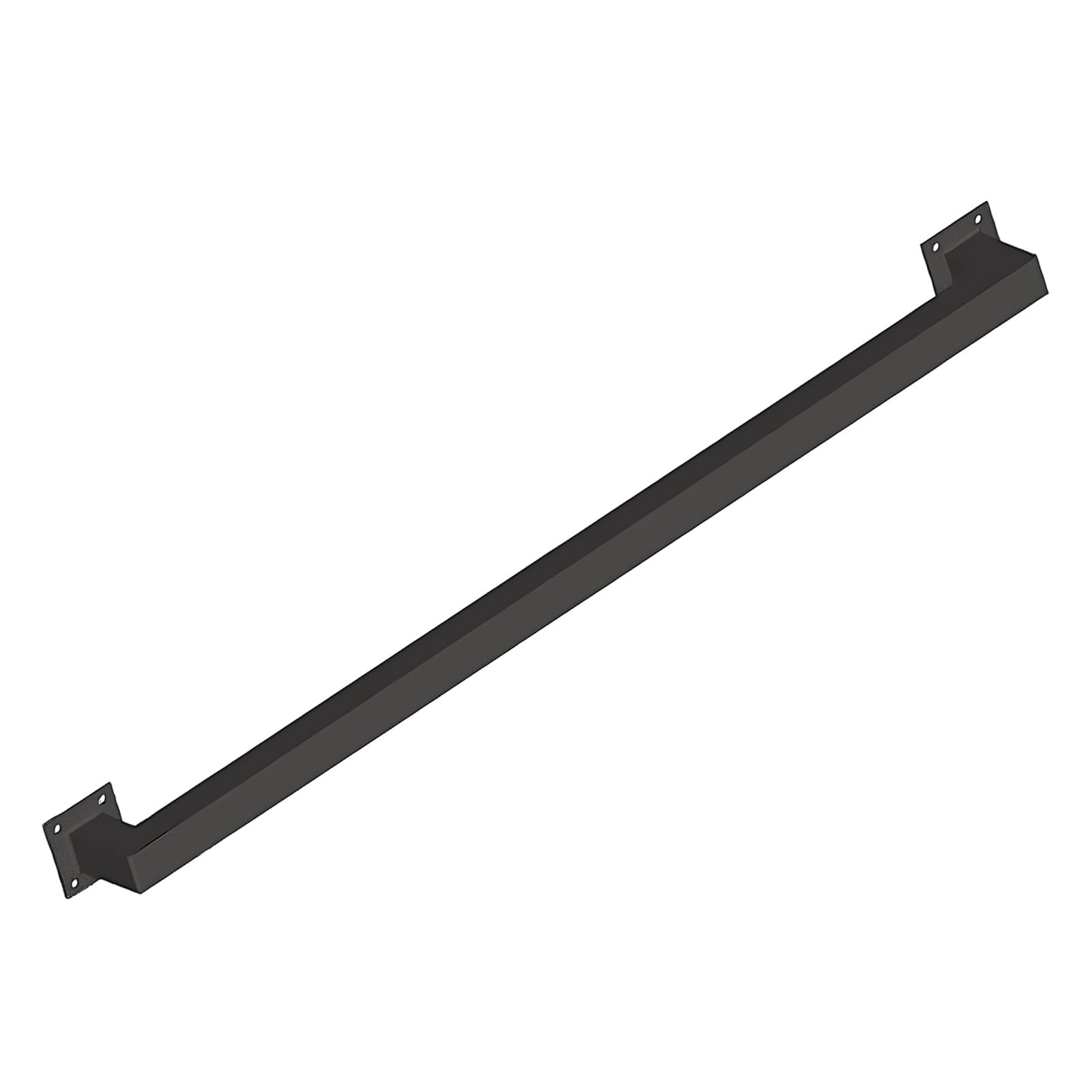 FKXSXAZ Industrial Metal Stairs Handrail, Sturdy Wall Mount Hand Rail, Indoor Outdoor Stair Railing Wood Concrete Brick Wall, Square Pipe Grab Bar, Black(16ft/4.8m)