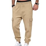 Genérico Pantalon Trabajo Hombre Pantalon Trekking Hombre Trekking Militares Elasticos Chándal Moda Ropa Invierno Hippies 2#Caqui L