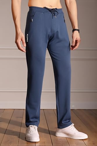 Image of Men's Regular Fit Track Pants with Zipper Pocket||Track Pants for Men