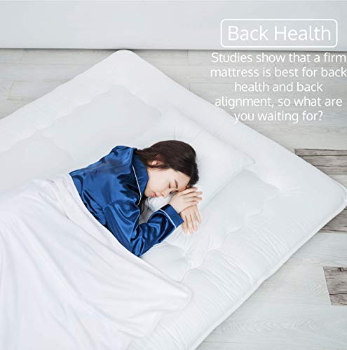Luxton Home Japanese Shiki Futon Foldable Mattress for Sleep & Travel - Full Long