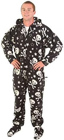 Forever Lazy Footed Adult Onesie - Numb Skulls - M
