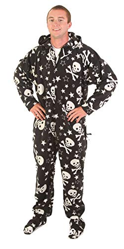 Image of Forever Lazy Footed Adult Onesies, One-Piece Pajama Jumpsuits for Men and Women, Unisex. with Detachable Feet.