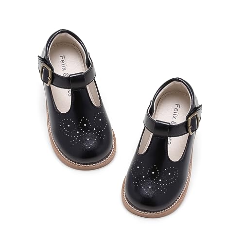 Image of Felix & Flora Toddler Little Girl Mary Jane Dress Shoes - Ballet Flats for Girl Party School Shoes
