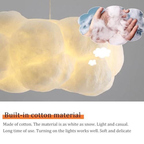 Lámpara de nube blanca E27 colgante y ajustable para techo 7