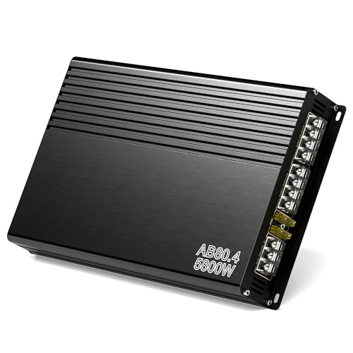 4-Channel Car Audio Amplifier - 5800W Super Bass Subwoofer AMP, 12V Stereo Audio Enhancer for Cars & Trucks