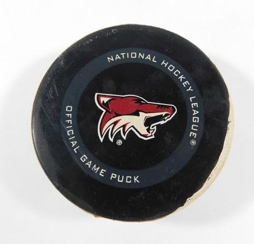 2019 Arizona Coyotes vs. Anaheim Ducks Game Used Puck 9-21-19 AA0038997 - NHL Unsigned Game Used Pucks