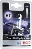 Bosch Lampadina Alogena H7 Plus 120 Gigalight, 12 V 55 W, con il 120% di Luce in più - Attacco PX26d - Confezione da 1 Lampadina