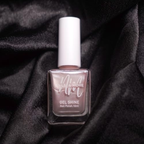 Image of NM NAILS & MORE Argan Oil Infused Gel Shine Nail Polish Long-Lasting Quick-Dry Formula Chip Resistant High Shine Enamel For Women Vegan Cruelty Free Toxin Free(13 Metallic Finish Pearl)10 Milliliters