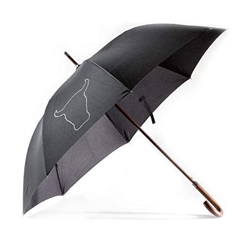 Preisvergleich Produktbild TORRO Holzstock Regenschirm Mit Automatischer Öffnungsfunktion (Schwarz)