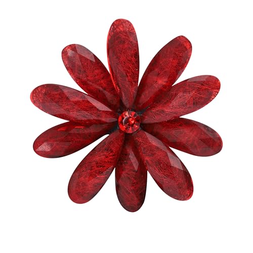 Image of Acrylic Flower-Shape Brooch Pin for Women Statement Brooch