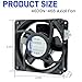 for ebmpapst 4600N-466 Axial Fan,115V 20W 106CFM Industrial Cooling Fan All-Metal Heat-Resistant Cooling Fan 4600N-466