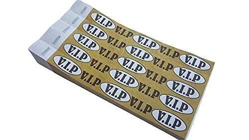 WristID Tyvek Paper Wristband VIP Printed Gold Pack of 100 On Amazon 3
