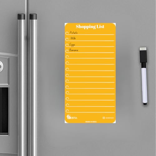 Image of Zesta Vinyl Magnetic Planner for Fridge | Cute Weekly Planner /Meal Planner with Marker | Rewritable Magnetic White Board for Fridge (Harry Potter 11X11 Inches) (Pastel Yellow)